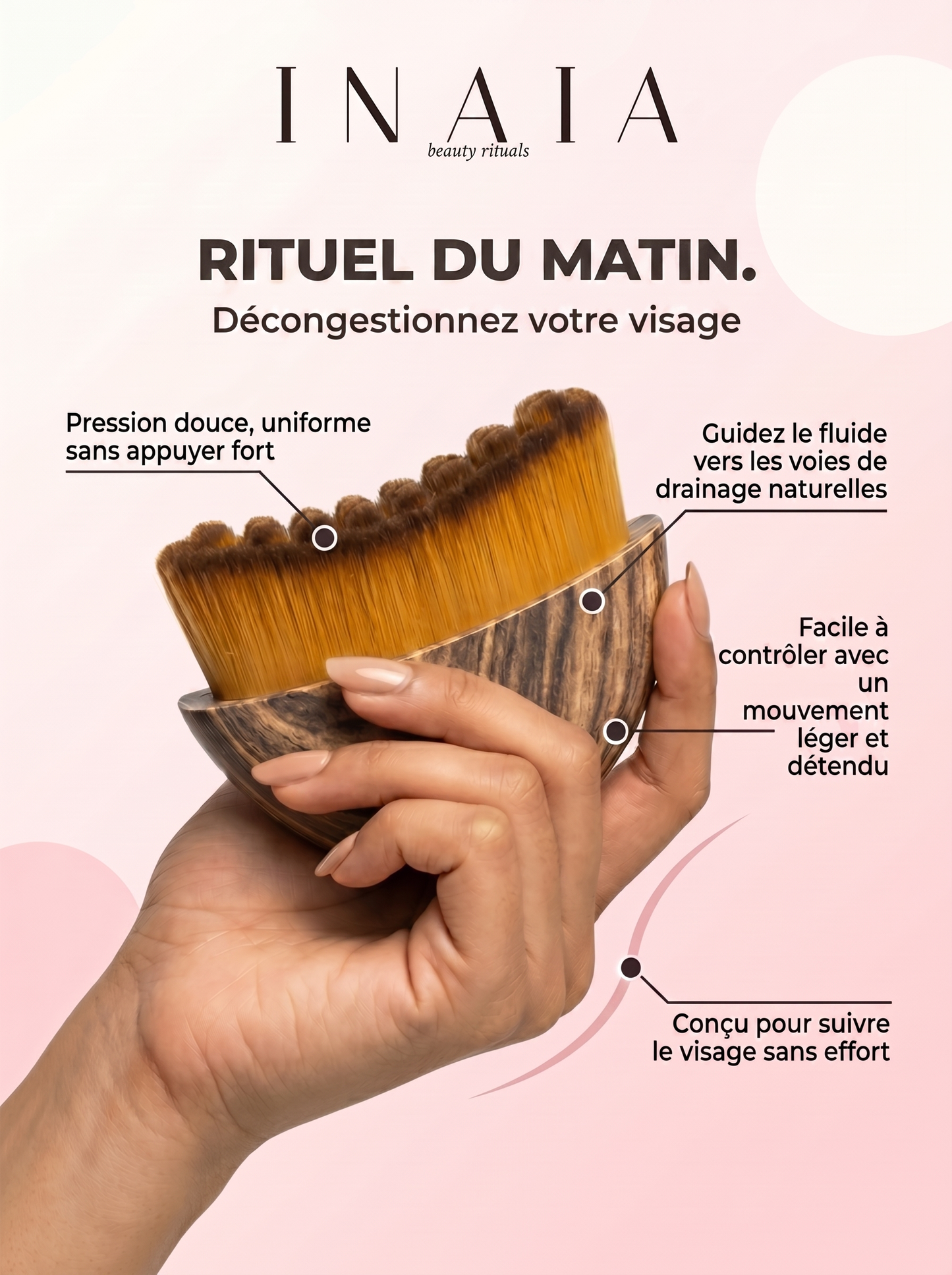 Brosse Inaia de drainage lymphatique