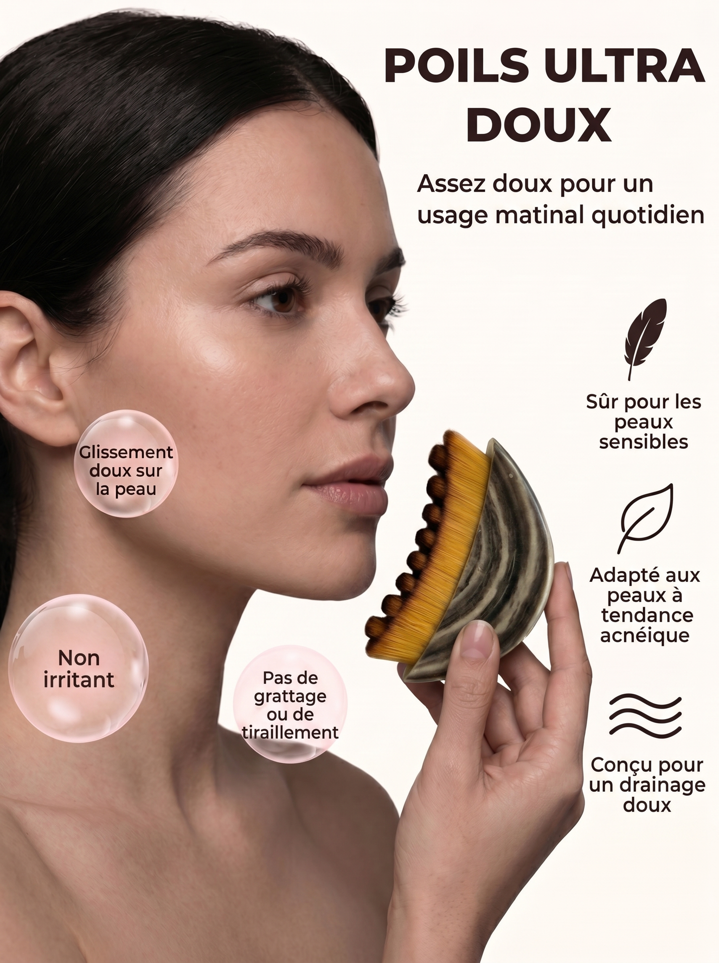 Brosse Inaia de drainage lymphatique